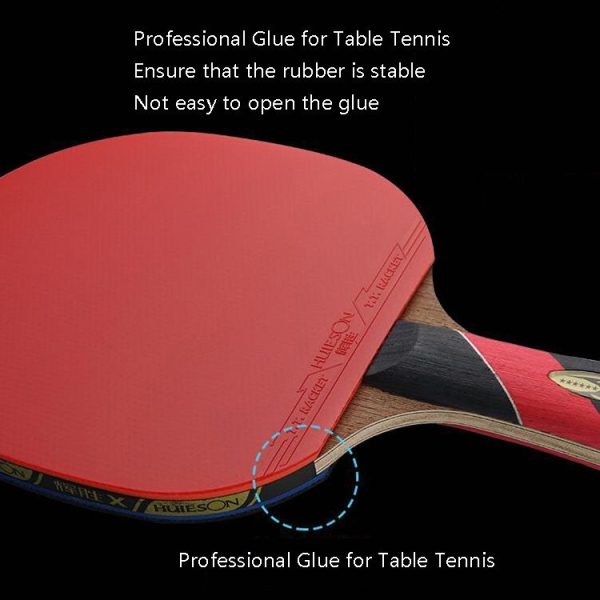 HUIESON HS-LX Six Star 5-Layer Chicken Wing Tip + 2 Layer Carbon Double Side Continuous Table Tennis Single Racket (Pen Hold Grip Racket) - Image 5