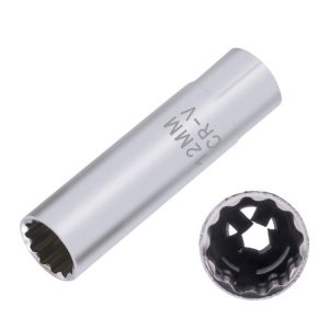 Car Spark Plug Sleeve Wrench Thin Flames Disassembly Tool, Specification: 12mm (Shrapnel)
