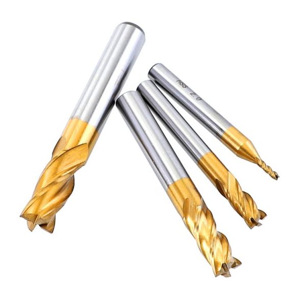 7 PCS / Set High-Speed Steel And Aluminum End Face Milling Cutter With Straight Shank Titanium-Plated Milling Cutter - Image 5