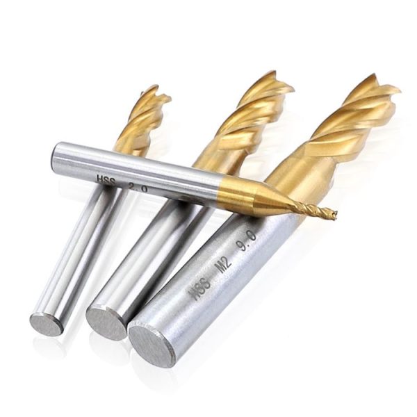 7 PCS / Set High-Speed Steel And Aluminum End Face Milling Cutter With Straight Shank Titanium-Plated Milling Cutter - Image 6
