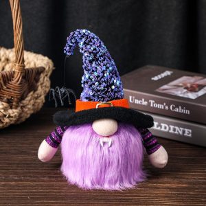 Halloween Decorative Supplies Shining Faceless Doll (Purple)