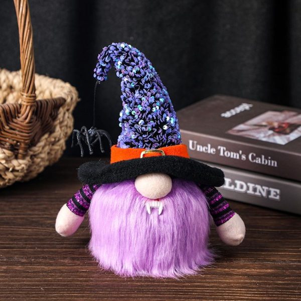 Halloween Decorative Supplies Shining Faceless Doll (Purple)