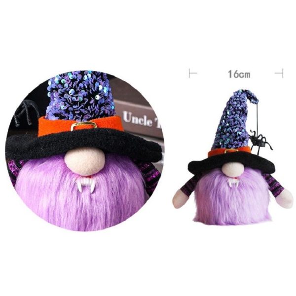 Halloween Decorative Supplies Shining Faceless Doll (Purple) - Image 3