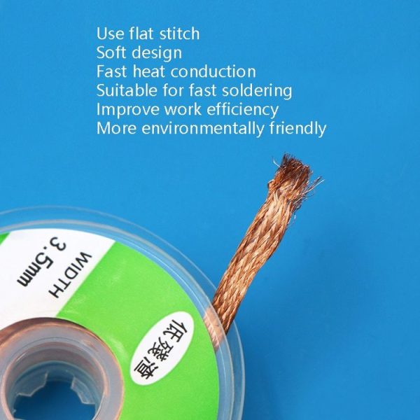 4 PCS Silk Wire Deficiency Tin With Low Residue Strip BGA To Remove Tin Welding Strip Electronic Maintenance Welding Material, Model: CP-3015 3.0mm x 1.5m - Image 5