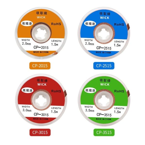 4 PCS Silk Wire Deficiency Tin With Low Residue Strip BGA To Remove Tin Welding Strip Electronic Maintenance Welding Material, Model: CP-3515 3.5mm x 1.5m - Image 2