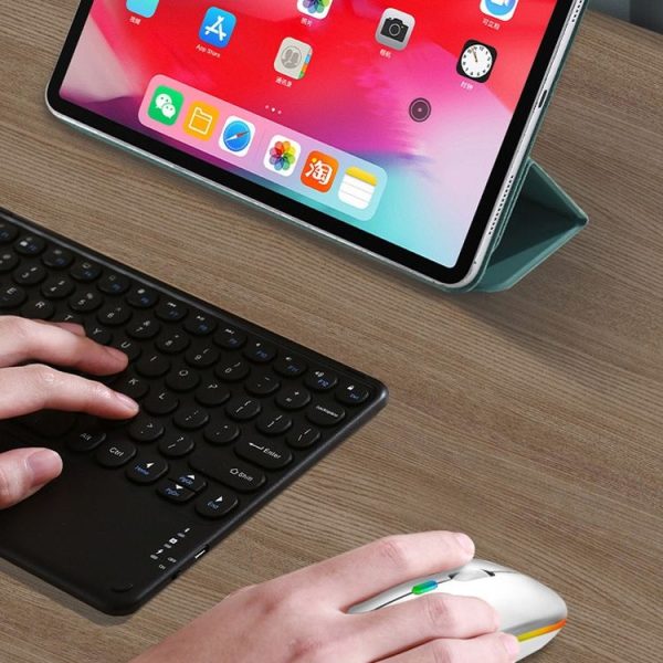 Y20 4 Keys Colorful Glow Charging Mute Mouse Notebook Game Wireless Mouse, Colour: 2.4G Version (White) - Image 7