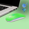 Y20 4 Keys Colorful Glow Charging Mute Mouse Notebook Game Wireless Mouse, Colour: 2.4G + Bluetooth (Green)