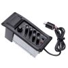 EQ-7545R Guitar Four-Band Equalizer EQ Wooden Guitar Modified Pickup Instrument Accessories (Black)