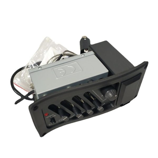 EQ-7545R Guitar Four-Band Equalizer EQ Wooden Guitar Modified Pickup Instrument Accessories (Black) - Image 4