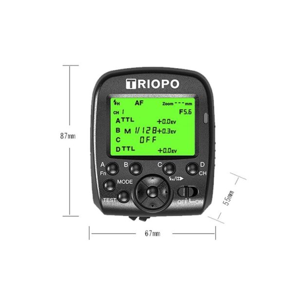 TRIOPO G1 Remote Control TTL Wireless Trigger 2.4GHz Wireless Transmitter For Canon / Nikon Camera (Black) - Image 5