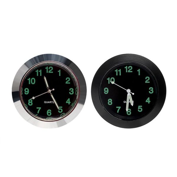 Car Clock Night Light Electronic Clock Car Decoration Quartz (Black Border) - Image 2