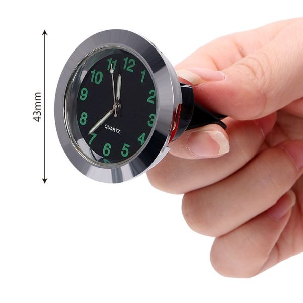 Car Clock Night Light Electronic Clock Car Decoration Quartz (Black Border) - Image 3