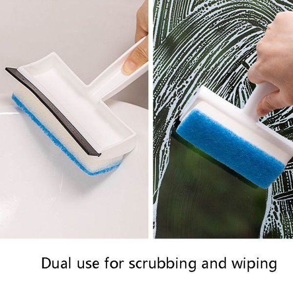 2 In 1 Window Glass Cleaning Brush Dust Collecting Window Brush Cleaning Wiper (White) - Image 4