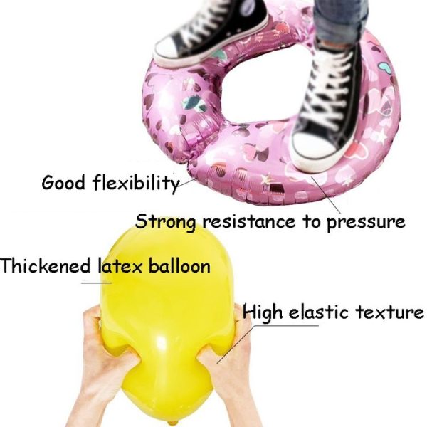 5 PCS Cartoon Mermaid Tail Aluminum Film Balloon Aquarium Decoration Balloon Mall Dress Up Balloon (Rainbow Color) - Image 4