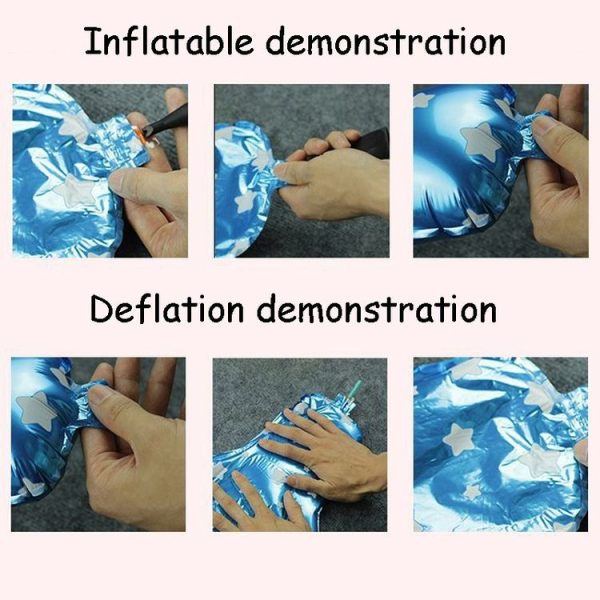 5 PCS Cartoon Mermaid Tail Aluminum Film Balloon Aquarium Decoration Balloon Mall Dress Up Balloon (Rainbow Color) - Image 5