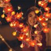 3m 20 LEDs Maple Pumpkin Lantern String Lights Halloween Thanksgiving Garden Party Room Decoration Lights (Warm Light) - Image 5