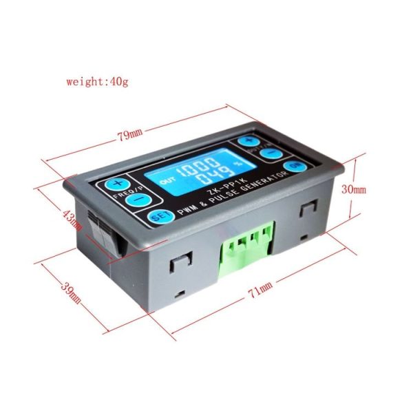 ZK-PP1K PWM Signal Generator 1Hz-150KHz PWM Pulse Frequency Duty Cycle Adjustable Square Wave Generator - Image 2