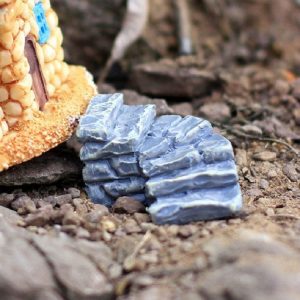 2 PCS Garden Bonsai Decoration Miniature Resin Trail Stairs, Style: Curved Step