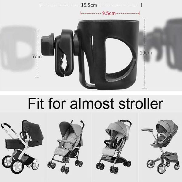 J4035 Stroller Cup Rapid Fixed Stroller Bottle Frame ABS Stroller Water Cup Rack (Gray) - Image 3