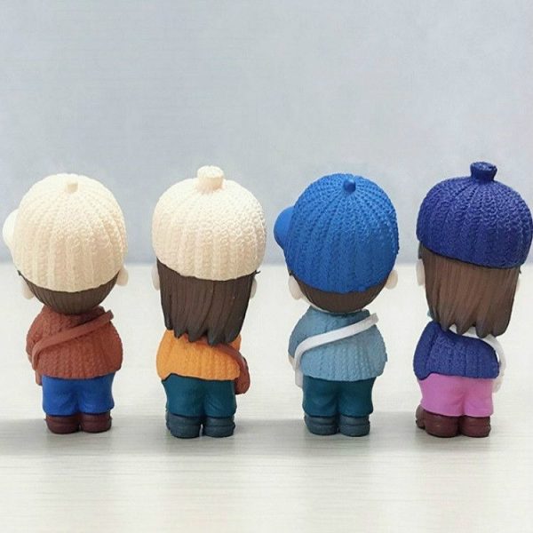 2 PCS Couple Cartoon Characters Dolls Micro Landscape Ornaments Bonsai Decoration Random Color Delivery, Style: Satchel Wool Couple - Image 4