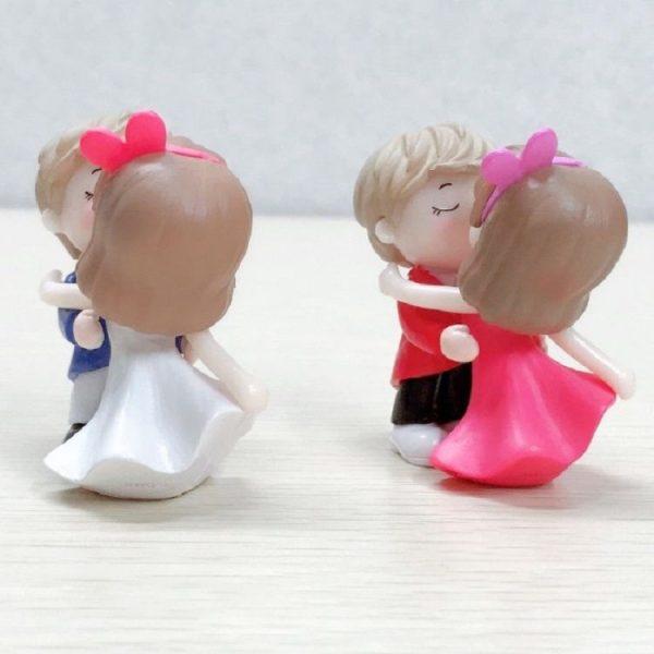 2 PCS Couple Cartoon Characters Dolls Micro Landscape Ornaments Bonsai Decoration Random Color Delivery, Style: Dancing Couple - Image 3