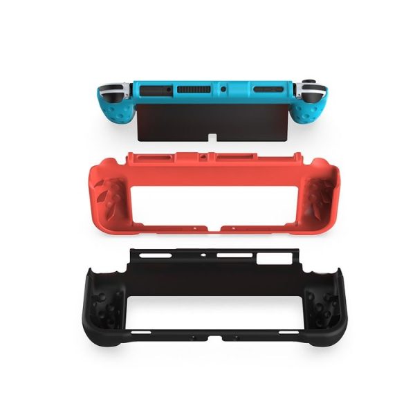 DOBE TNS-1142 Anti-Slip Anti-Fall Game Console Soft Shell Protective Cover For Nintendo Switch OLED (Blue) - Image 4