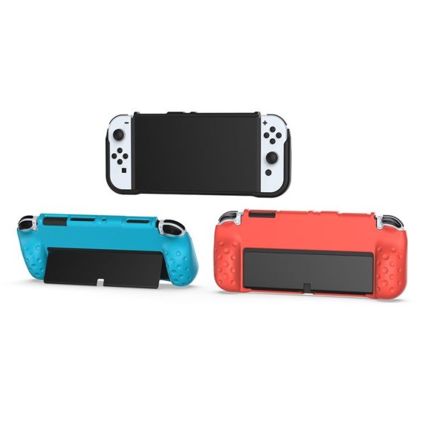 DOBE TNS-1142 Anti-Slip Anti-Fall Game Console Soft Shell Protective Cover For Nintendo Switch OLED (Blue) - Image 7
