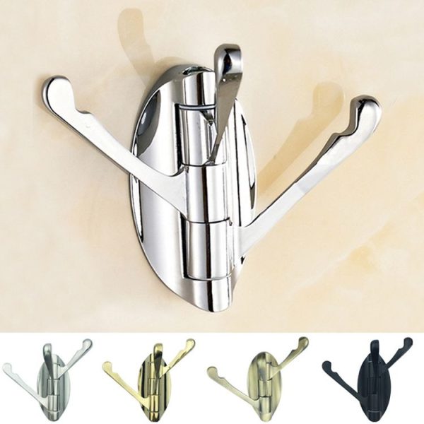 8231 180 Degree Movable Coat Hook Bathroom Hook, Color: Chrome - Image 2