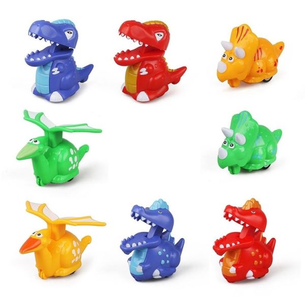 3 PCS Children Animal Press Crawling Toy Car, Random Color Delivery, Specification: Small Dinosaur - Image 2