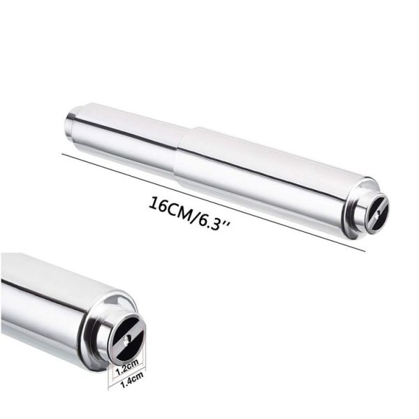Tissue Box Plastic Retractable Shaft Core Spring Retractable Roll Paper Shaft, Style: Chrome Stretch - Image 3