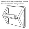 Tissue Box Plastic Retractable Shaft Core Spring Retractable Roll Paper Shaft, Style: Chrome Stretch - Image 6
