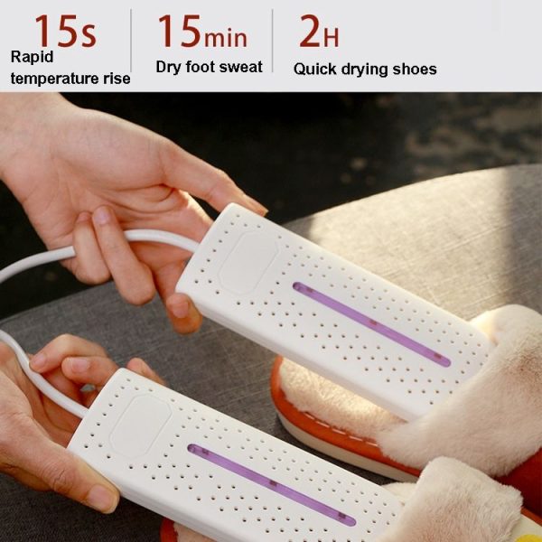 10W Household Shoe Dryer Shoe Deodorant Shoe Dryer Smart Timed Folding Shoe Baker Socks Dryer Without Purple Lamp EU Plug - Image 5