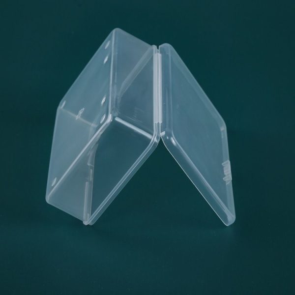 PP Rectangular Transparent Plastic Box Flip Cover Parts Hardware Tool Storage Box - Image 4