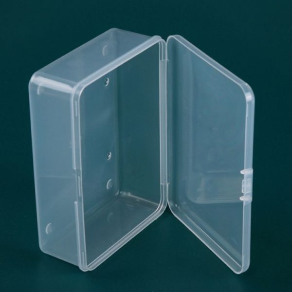 PP Rectangular Transparent Plastic Box Flip Cover Parts Hardware Tool Storage Box - Image 5