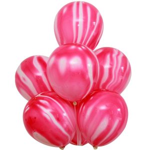 100 PCS 10 Inch Agate Latex Balloon Wedding Festival Party Decorative Balloon (Red)