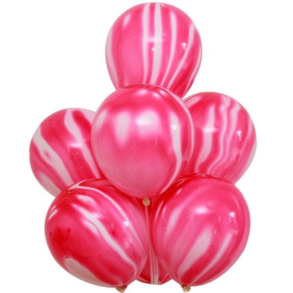 100 PCS 10 Inch Agate Latex Balloon Wedding Festival Party Decorative Balloon (Red)