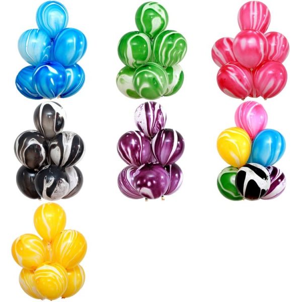 100 PCS 10 Inch Agate Latex Balloon Wedding Festival Party Decorative Balloon (Red) - Image 2