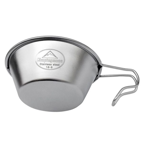 Campingmoon S220 Outdoor Portable Thickened Stainless Steel Bowl Camping Multi-Purpose Cutlery (Metallic) - Image 2