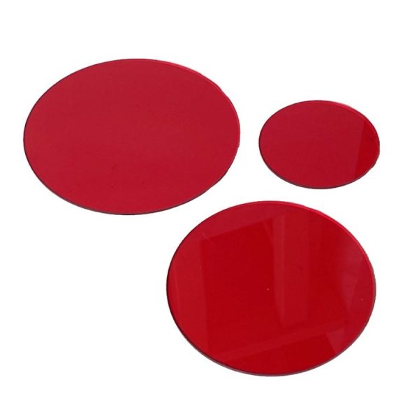 3 In 1 Beauty Shot Props Decorative Transparent Acrylic Board Cosmetic Shooting Ornaments Commercial Background (Red)