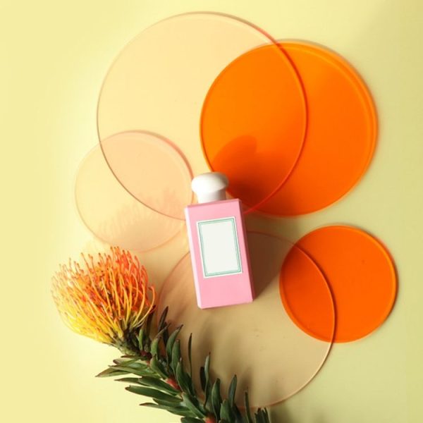 3 In 1 Beauty Shot Props Decorative Transparent Acrylic Board Cosmetic Shooting Ornaments Commercial Background (Red) - Image 7