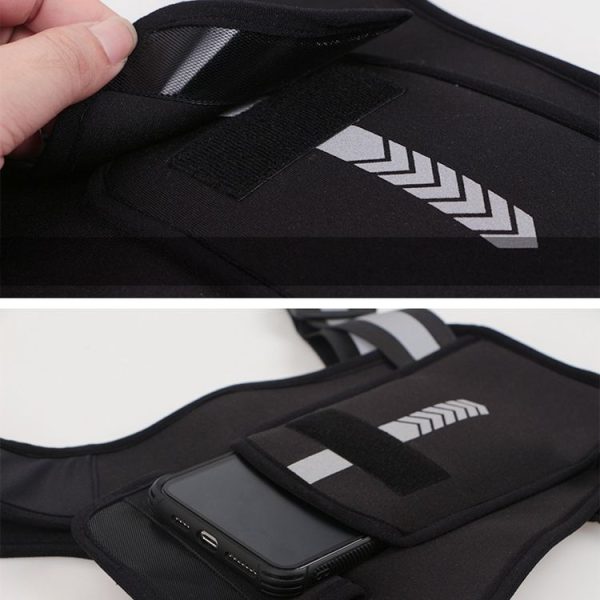 Running Reflective Vest Bag Outdoor Sports Mobile Phone Chest Bag (Regular) - Image 6