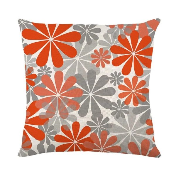 2 PCS Waterproof Antifouling & Oil Proof Pillowcase Living Room Home Printing Polyester Linen Sofa Cushion Without Pillow Core, Size: 45x45cm (SF001-23)