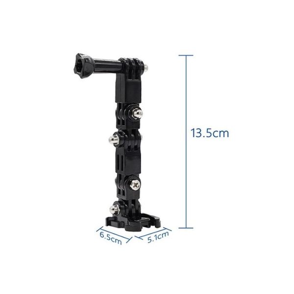 2 Set Cycling Helmet Adhesive Multi-Joint Arm Fixed Mount Set for GoPro Hero11 Black / HERO10 Black / GoPro HERO9 Black / HERO8 Black / HERO7 / 6 / 5 / 5 Session / 4 Session / 4 / 3+ / 3 / 2 / 1, DJI Osmo Action and Other Action Cameras Arm Holder - Image 3