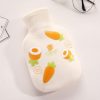 Portable Mini Explosion-proof Irrigation Household Flannel Warm Hot Water Bag, Size: 350ml (Carrot)