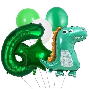 5934 Aluminum Membrane Latex Combination Dinosaur Digital Balloon Set Background Decoration Cartoon Balloon (6)