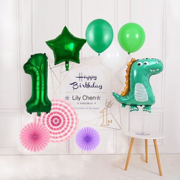 5934 Aluminum Membrane Latex Combination Dinosaur Digital Balloon Set Background Decoration Cartoon Balloon (6) - Image 5
