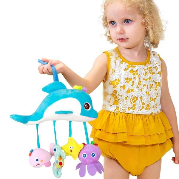Baby Toys 0-1 Year Old Animal Bed Bells Soothing Plush Toys Baby Rattles Baby Carriage Hanging (C Crossbar - Birds) - Image 6
