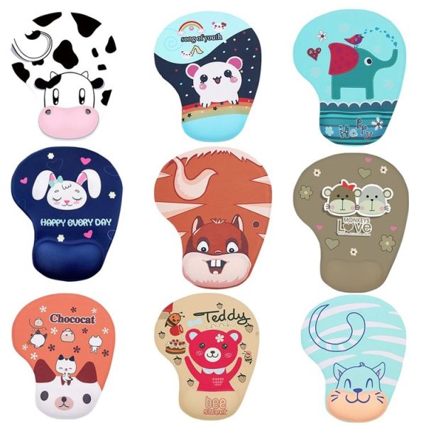 2 PCS Silicone Comfortable Padded Non-Slip Hand Rest Wristband Mouse Pad, Colour: Chocolate Cat - Image 2