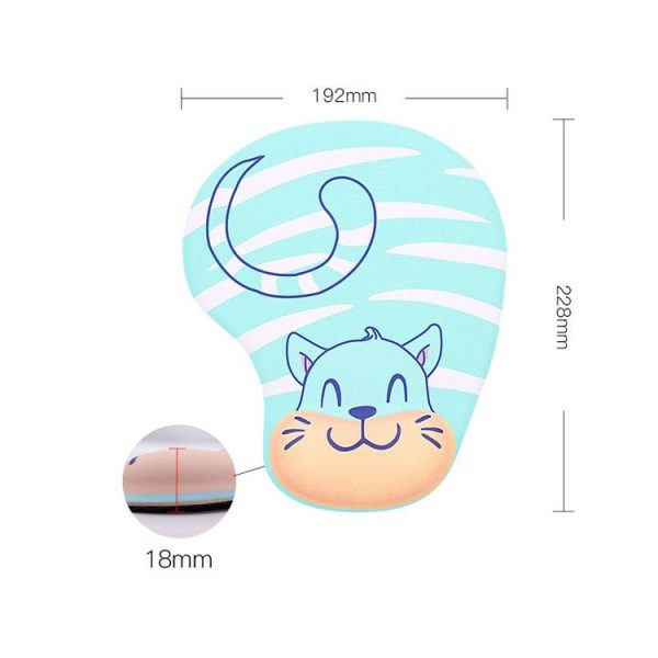 2 PCS Silicone Comfortable Padded Non-Slip Hand Rest Wristband Mouse Pad, Colour: Chocolate Cat - Image 3