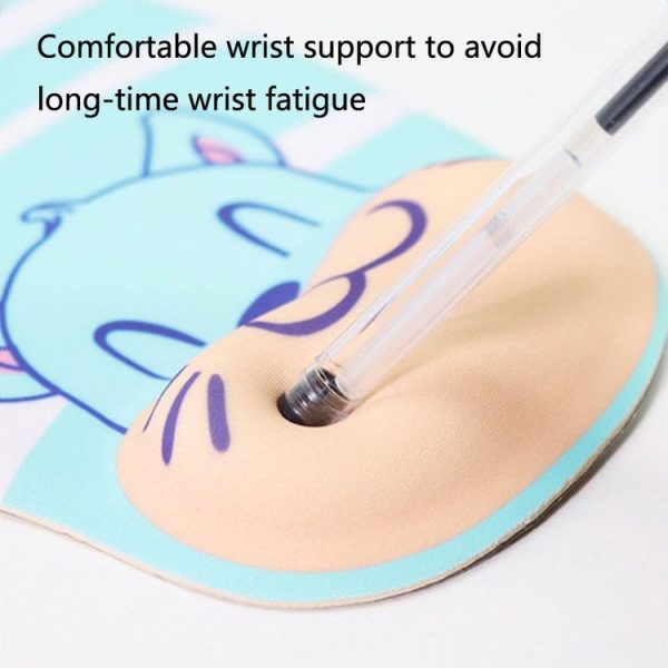 2 PCS Silicone Comfortable Padded Non-Slip Hand Rest Wristband Mouse Pad, Colour: Chocolate Cat - Image 4